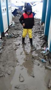 Sanitation has totally gone out the window, there is no official camp here, just a farmers field of sludge and mud Photo by Safwat