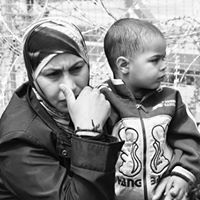 Mother & Son - Refugees from Syria stuck in Idomeni Refugee Camp, Northern Greece.