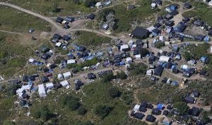 Aerial View of Refugee Camp